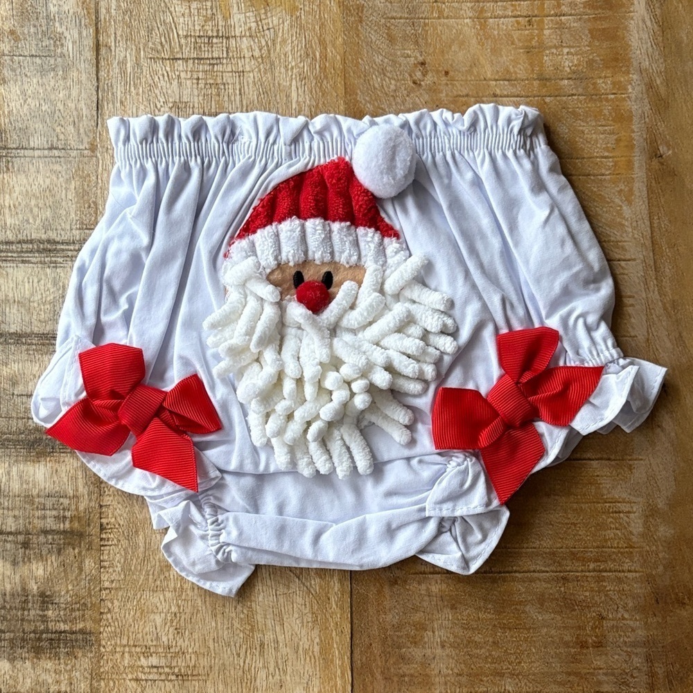 NWOT Mud Pie Santa Baby Bloomers 0-6m - Picture 1 of 3